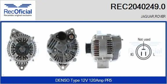 Alternateur RECOFICIAL REC2040249.0