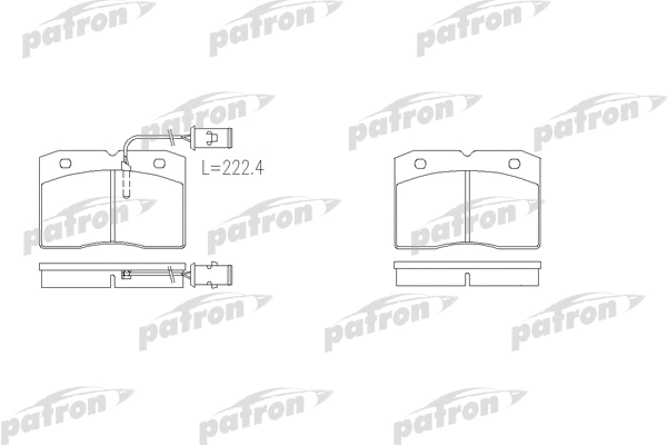Kit de plaquettes de frein, frein à disque PATRON PBP655