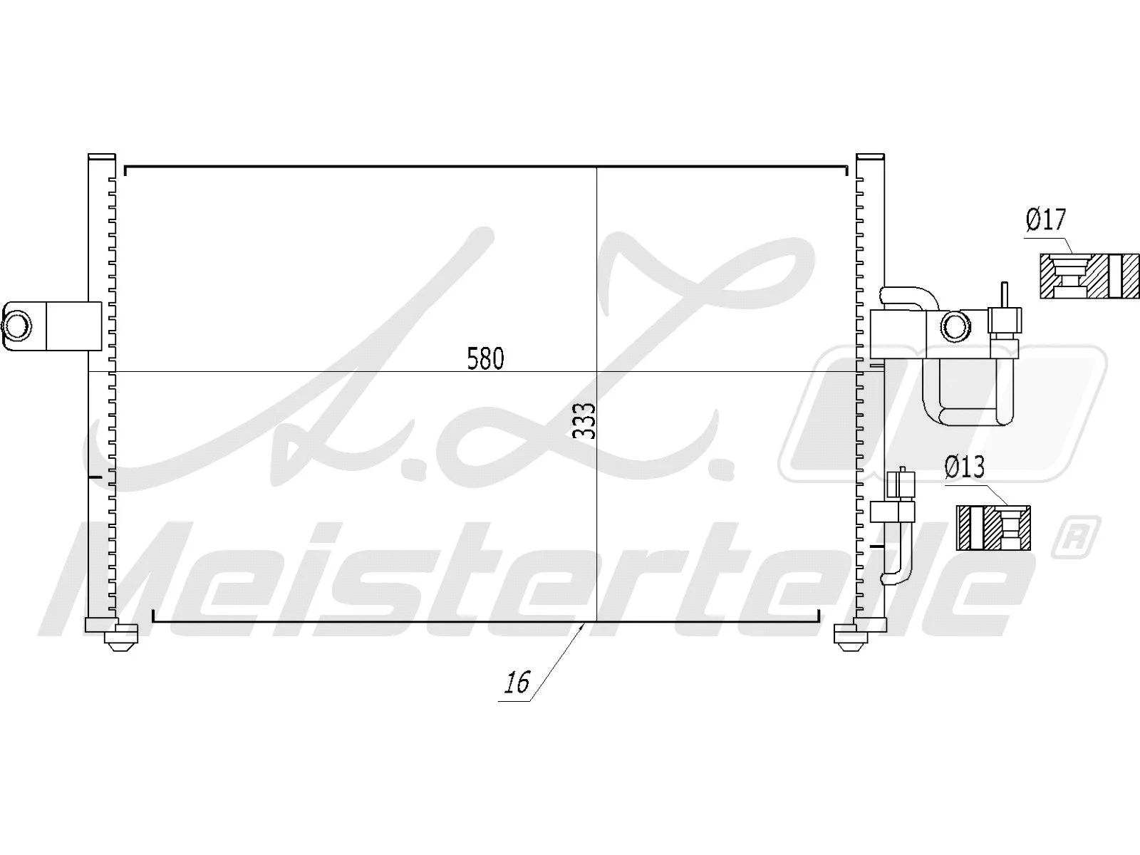 Condenseur, climatisation A.Z. Meisterteile AZMT-45-030-1122