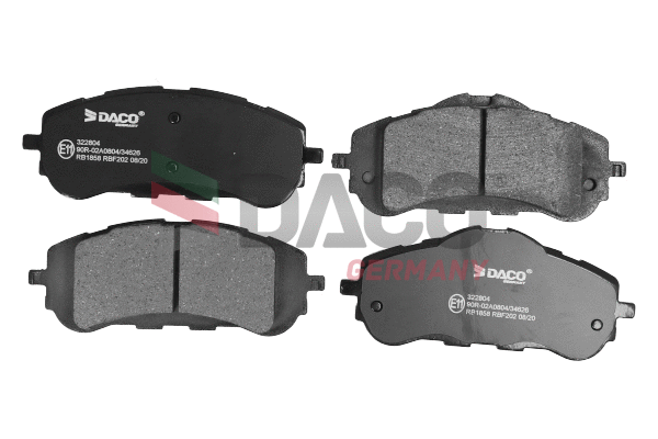Kit de plaquettes de frein, frein à disque DACO Germany 322804
