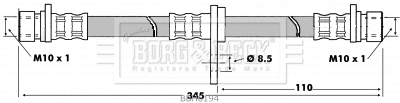 Flexible de frein BORG & BECK BBH6194