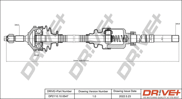 Arbre de transmission Dr!ve+ DP2110.10.0547