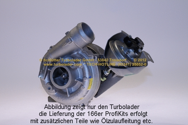 Turbocompresseur, suralimentation SCHLÜTTER TURBOLADER 166-09470