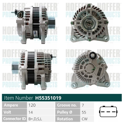 Alternateur HOFFER H55351019