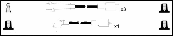 Kit de câbles d'allumage LEMARK HOES382