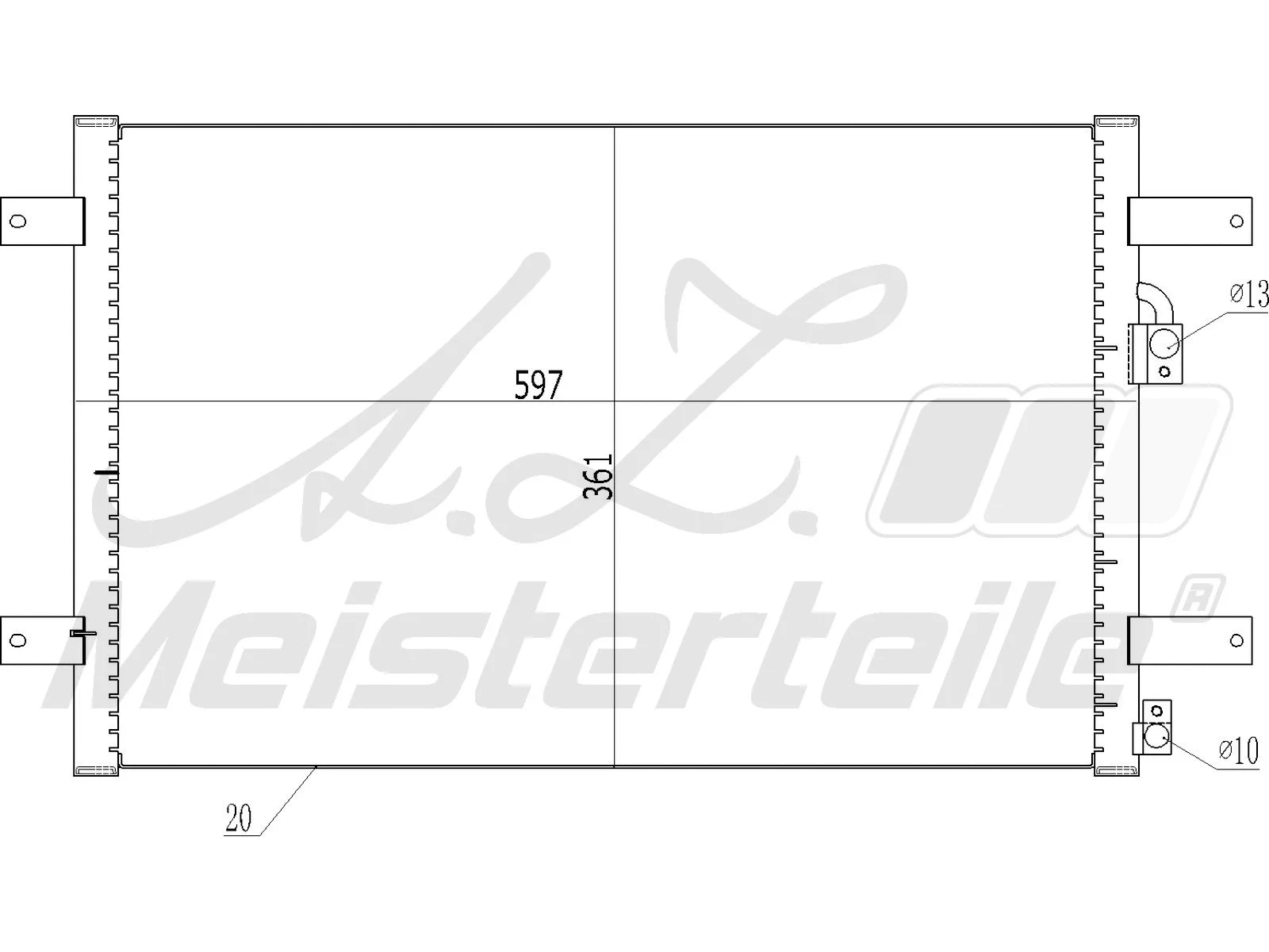 Condenseur, climatisation A.Z. Meisterteile AZMT-45-030-1277