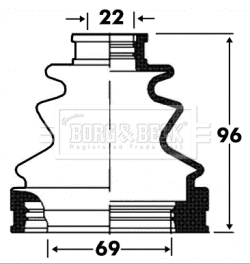 Jeu de joints-soufflets, arbre de commande BORG & BECK BCB2872
