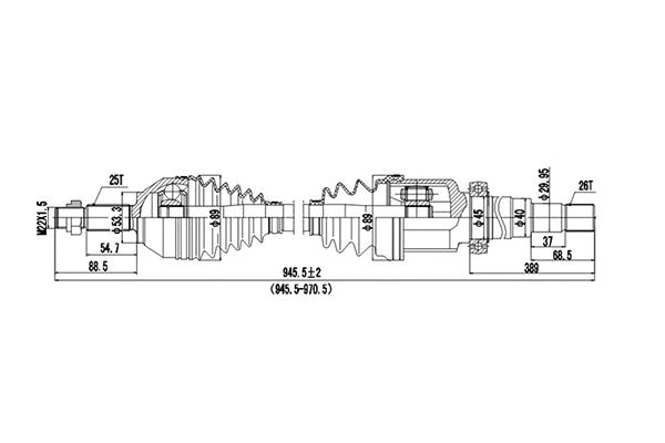 Arbre de transmission DYNAMATRIX DDS218102