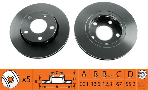 Disque de frein SB BR31114