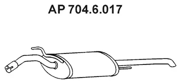 Silencieux arrière EBERSPÄCHER 704.6.017