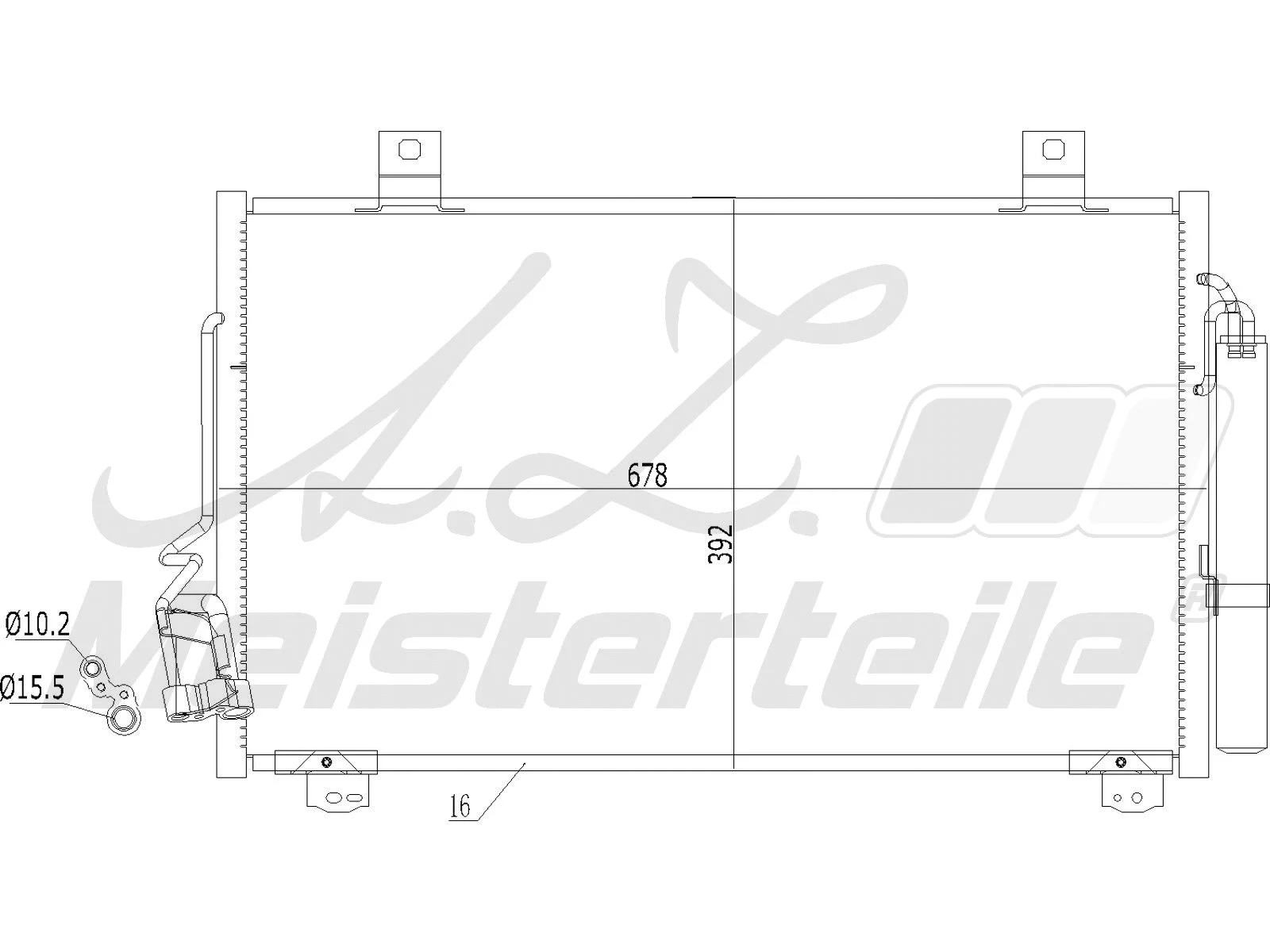 Condenseur, climatisation A.Z. Meisterteile AZMT-45-030-1505