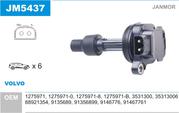 Bobine d'allumage JANMOR JM5437