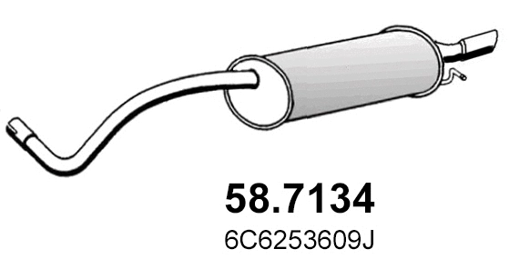 Silencieux arrière ASSO 58.7134