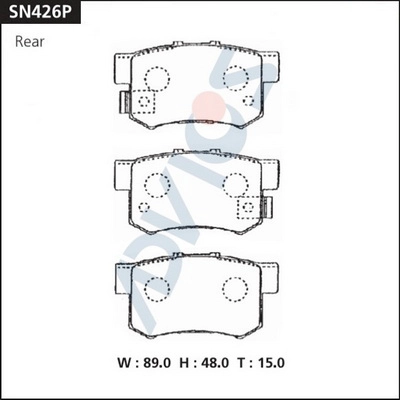 Kit de plaquettes de frein, frein à disque ADVICS SN426P