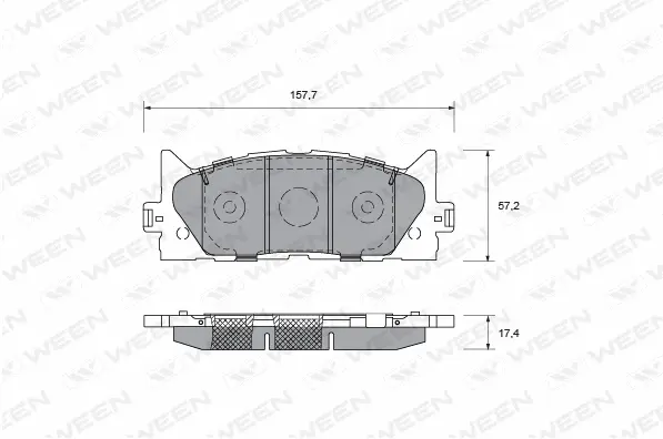 Kit de plaquettes de frein, frein à disque WEEN 151-0018