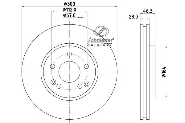 Disque de frein SCHNIEDER AUTOTECH BZS55.00051