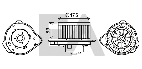 Moteur électrique, pulseur d'air habitacle EACLIMA 42A78002