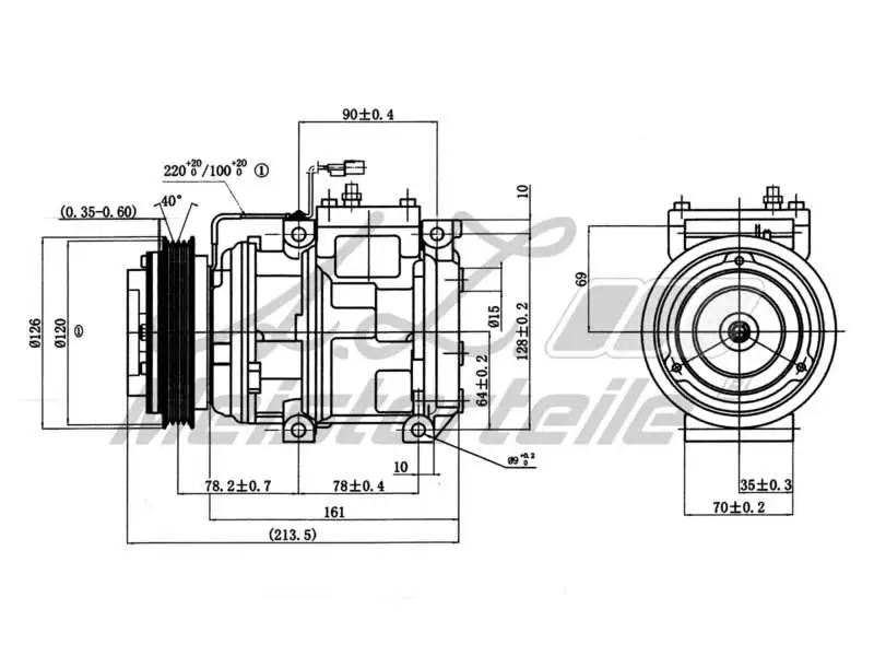 Compresseur, climatisation A.Z. Meisterteile AZMT-45-041-1148