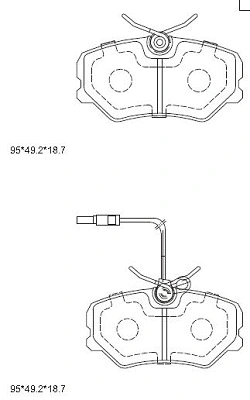 Kit de plaquettes de frein, frein à disque ASIMCO KD7533