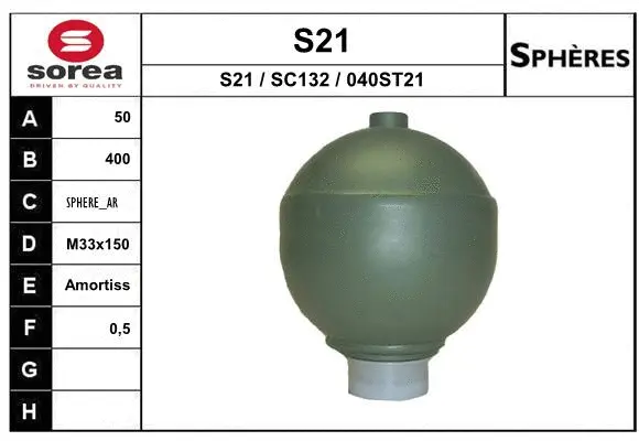 Accumulateur de pression, suspension/amortissement EAI S21