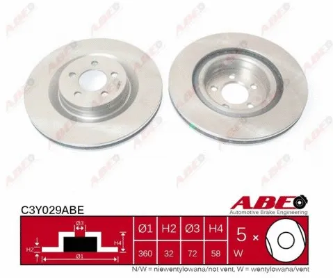 Disque de frein ABE C3Y029ABE-P
