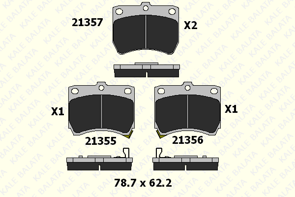 Kit de plaquettes de frein, frein à disque KALE 21355 145 05