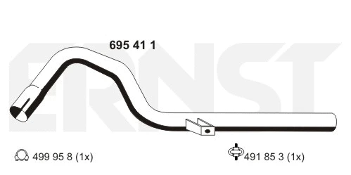 Tuyau d'échappement ERNST 695411