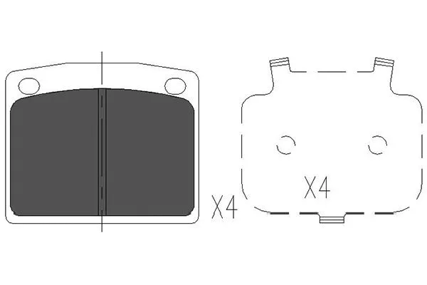 Kit de plaquettes de frein, frein à disque KAVO PARTS KBP-2038