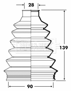 Jeu de joints-soufflets, arbre de commande BORG & BECK BCB6085