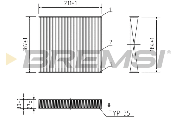 Filtre, air de l'habitacle BREMSI FC0908
