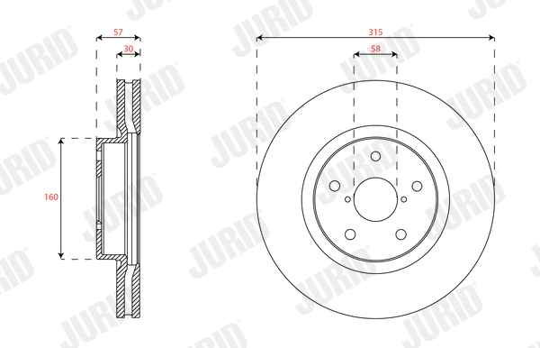 Disque de frein JURID 563546JC-1