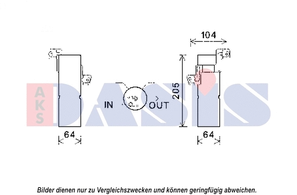 Filtre déshydratant, climatisation AKS DASIS 800619N