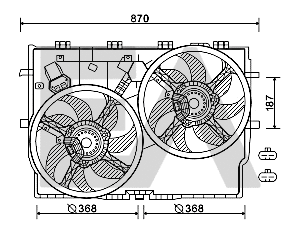 Ventilateur, refroidissement du moteur EACLIMA 33V25080