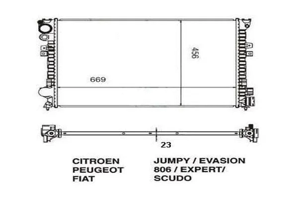 Radiateur, refroidissement du moteur ORDONEZ 2060341