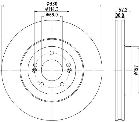 Disque de frein MINTEX MDC2927C