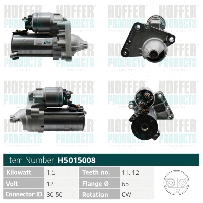 Démarreur HOFFER H5015008