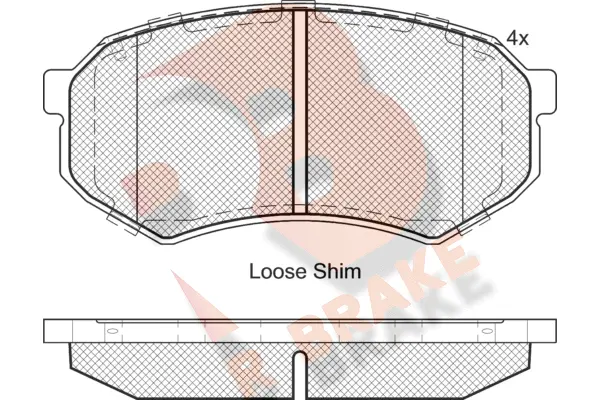 Kit de plaquettes de frein, frein à disque R BRAKE RB2182