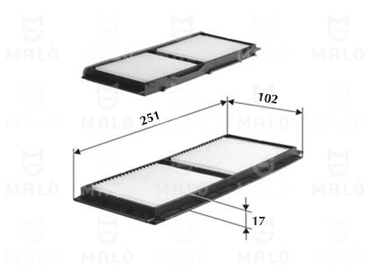 Filtre, air de l'habitacle AKRON-MALÒ 1530271
