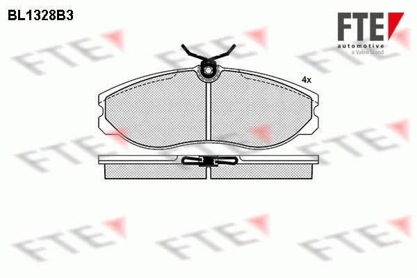 Kit de plaquettes de frein, frein à disque FTE 9010121