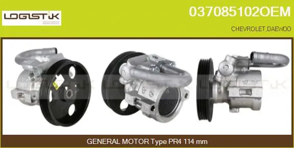Pompe hydraulique, direction LGK 037085102OEM