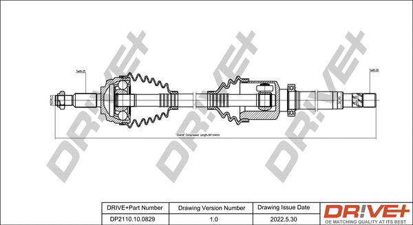 Arbre de transmission Dr!ve+ DP2110.10.0829