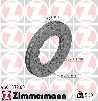 Disque de frein ZIMMERMANN 460.1572.00