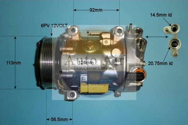 Compresseur, climatisation AUTO AIR GLOUCESTER 14-1322