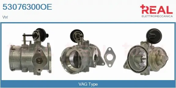 Vanne EGR REAL 53076300OE