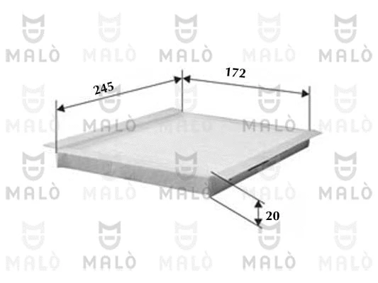 Filtre, air de l'habitacle AKRON-MALÒ 1531501