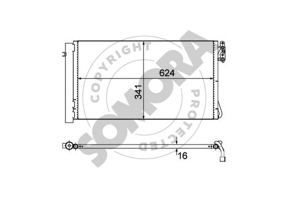Condenseur, climatisation SOMORA 040760A