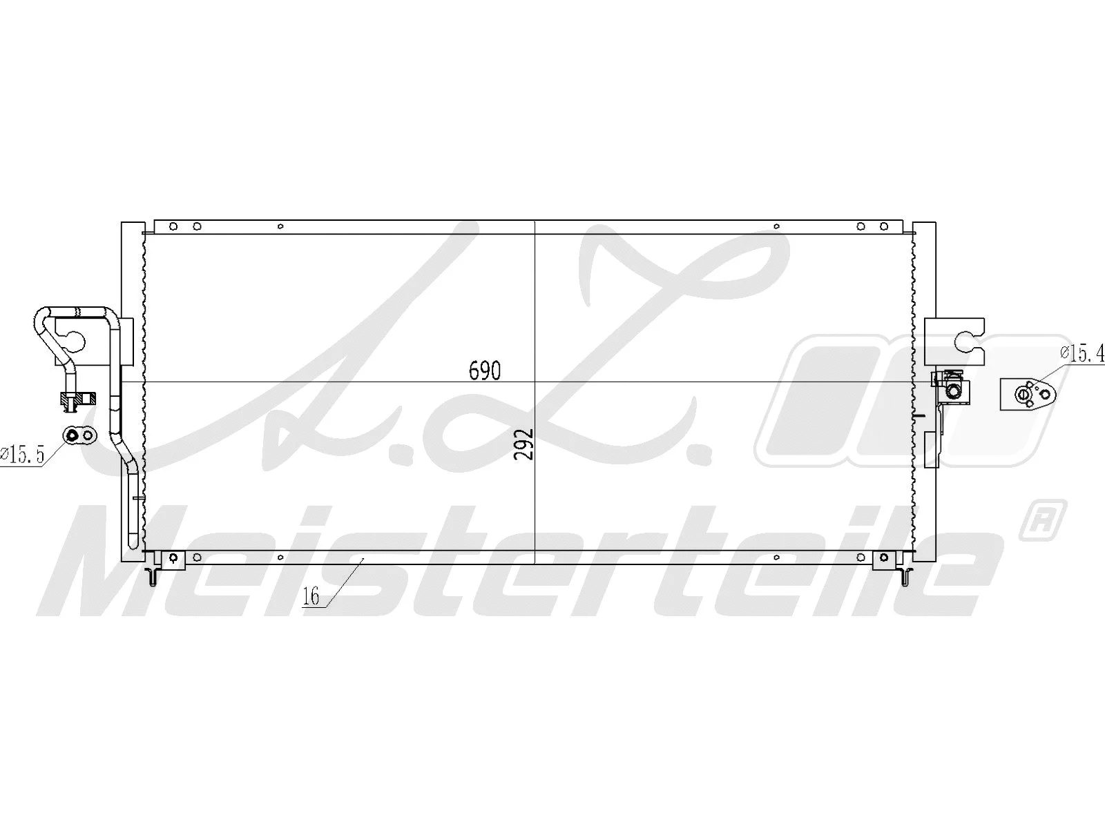 Condenseur, climatisation A.Z. Meisterteile AZMT-45-030-1013