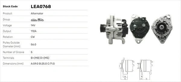 Alternateur LUSA LEA0768
