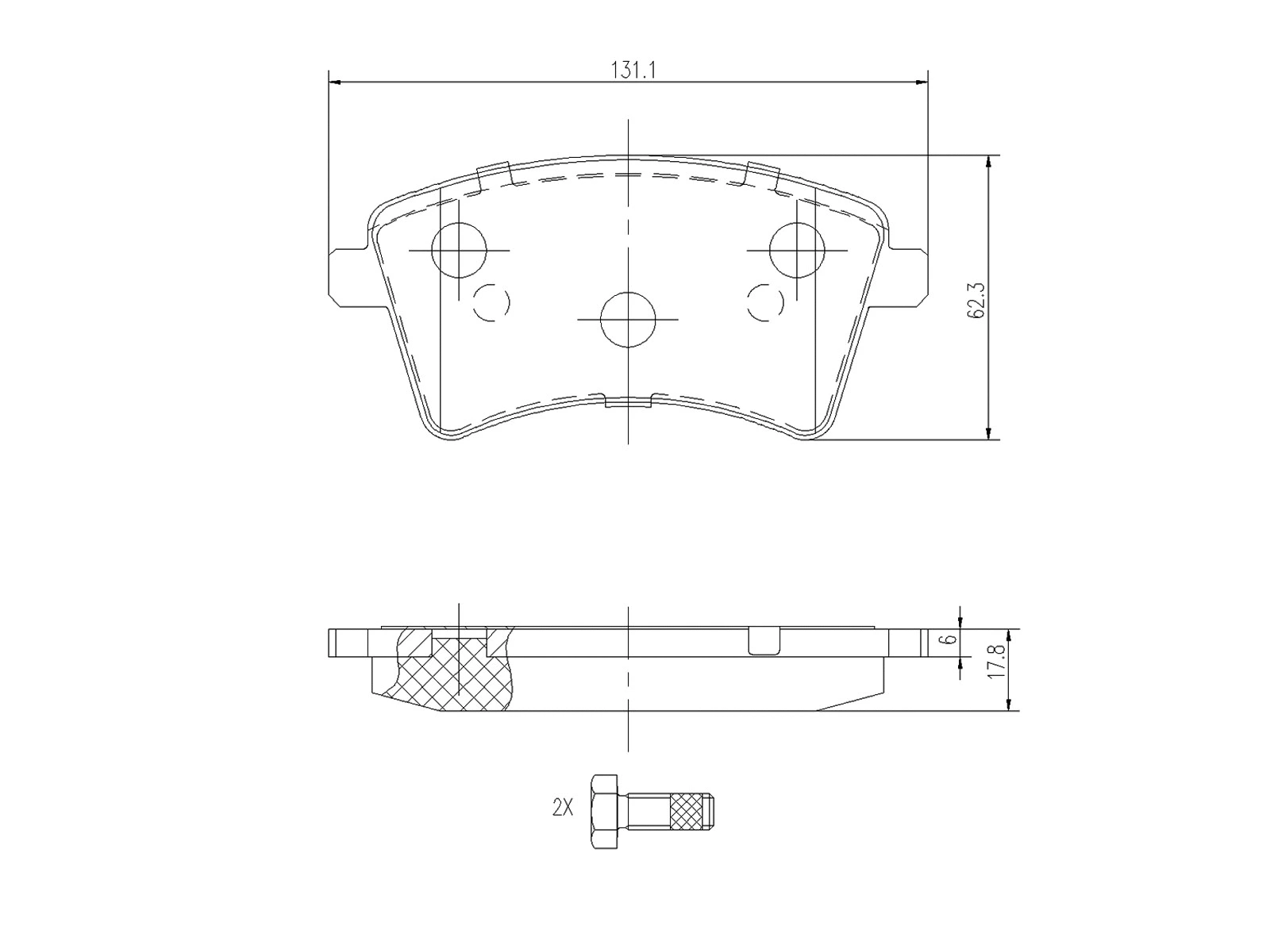 Kit de plaquettes de frein, frein à disque A.Z. Meisterteile AZMT-44-022-1323