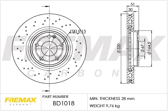 Disque de frein FREMAX BD-1018
